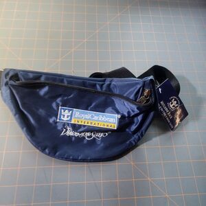 Royal Caribbean Fanny Pack Crown & Anchor Society Waist Hip Bag With Tags Blue